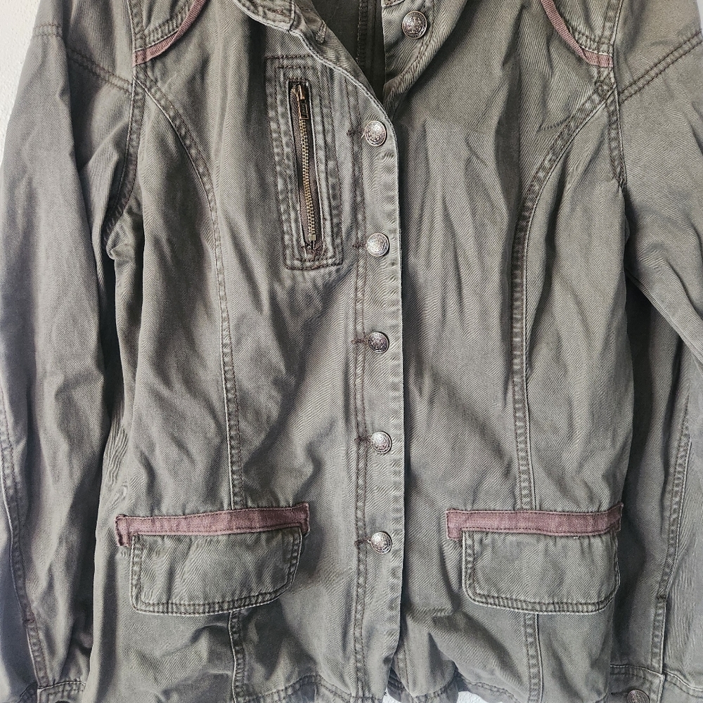 Maurices Khaki Button-Up Jacket - Picture 4 of 10